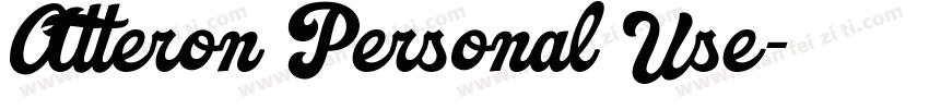 Atteron Personal Use字体转换